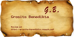 Grosits Benedikta névjegykártya